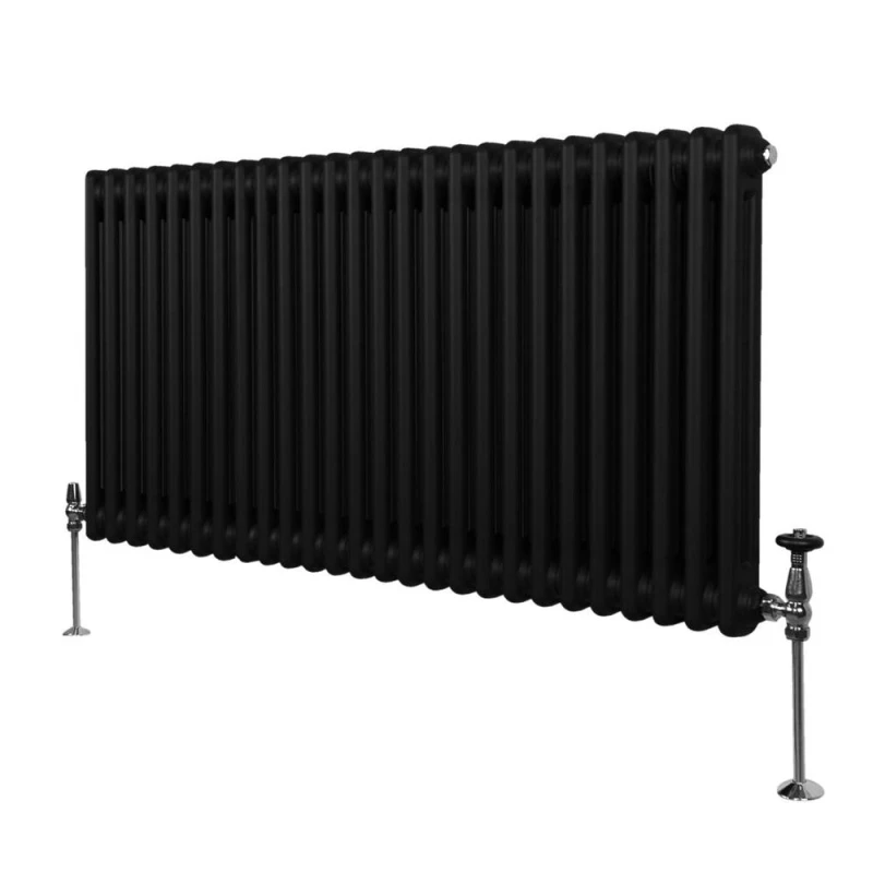 Image of Monstershop Traditional 2 Column Radiator - 600 X 1192Mm - Black 213060
