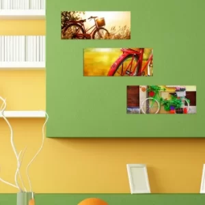 Image of BME011 Multicolor Decorative Framed MDF Painting (3 Pieces)