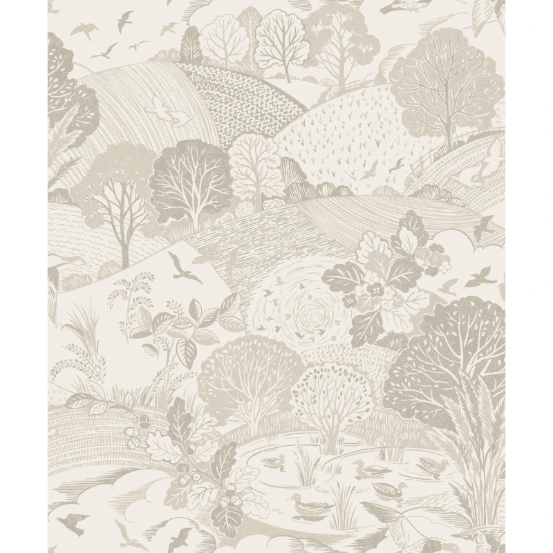 Image of Arthouse Country Landscape Neutral Wallpaper Neutral unisex One Size
