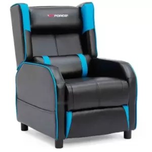 Image of Ranger X Pushback Recliner Chair - Black and Blue
