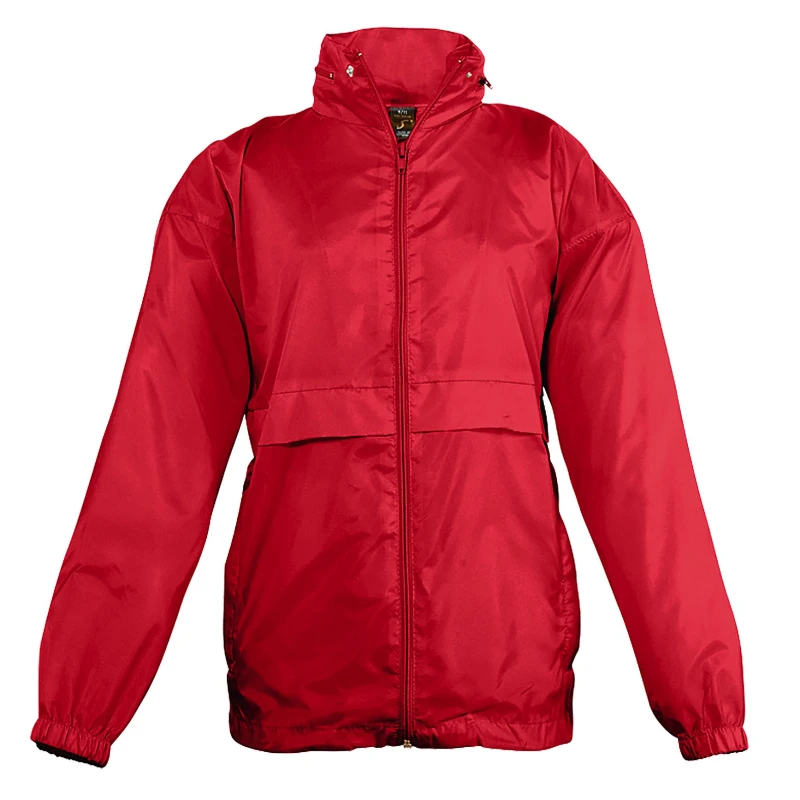 Image of SOL'S Surf Windbreaker Jacket (Water Resistant & Windproof) in Red Size: 13 Years Red Unisex 13 Years