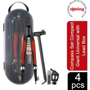 Image of 676560 Compact Giant Universal Compass Set with Lead Box - Rotring