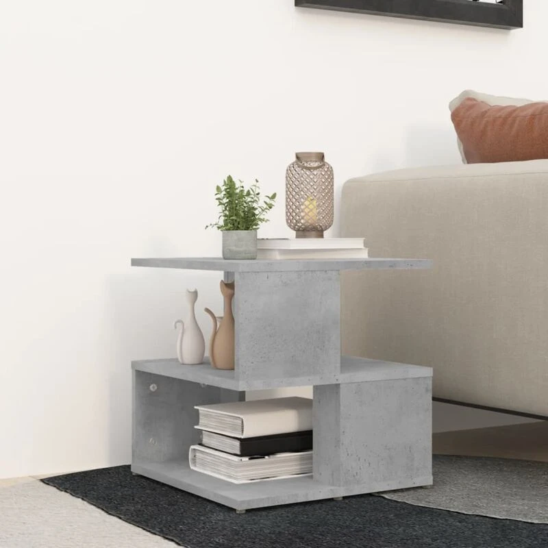 Image of VIDAXL Vidaxl - Side Table Concrete Grey 40x40x40cm Engineered Wood 8720286542187