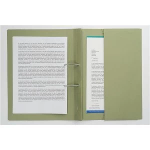 Image of Guildhall Transfer Spring File 315gsm Back Pocket Foolscap Green