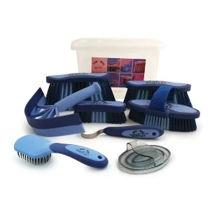 Image of Charles Bentley Slip-not 8 Piece Equestrian Grooming Kits With Carry Box