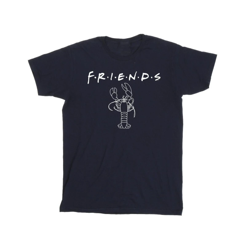Image of Friends Friends Men Lobster Cotton Logo T-Shirt in Navy Size: Small Navy S Male 5063376923514