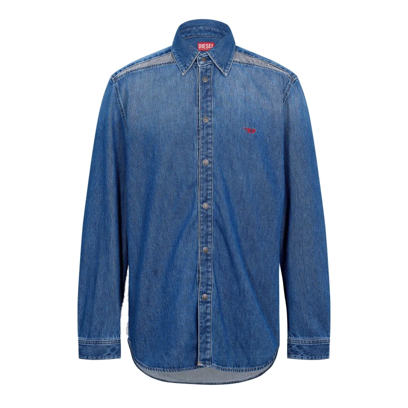 Image of Diesel Mens T-Shirt Blue Denim male XS (44)