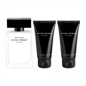 Image of Narciso Rodriguez For Her Pure Musc Gift Set 50ml Eau de Parfum + 50ml Body Lotion + 50ml Shower Gel