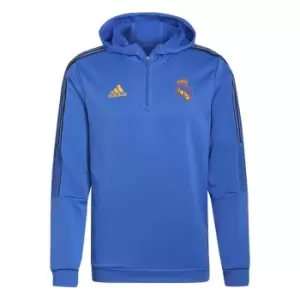 Image of adidas Real Madrid Training Hoodie 2021 2022 Mens - Blue