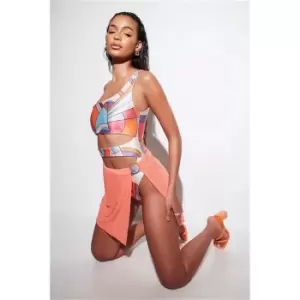 Image of I Saw It First Coral Ring Detail Mesh Skirt - Pink