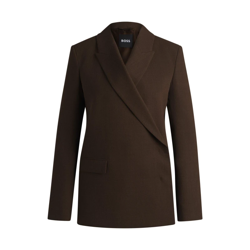 Image of Boss Womens Jaside Structured Formal Jacket Rust/Copper female 4 (XXS)