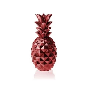 Image of Red Metallic Medium Pineapple Candle