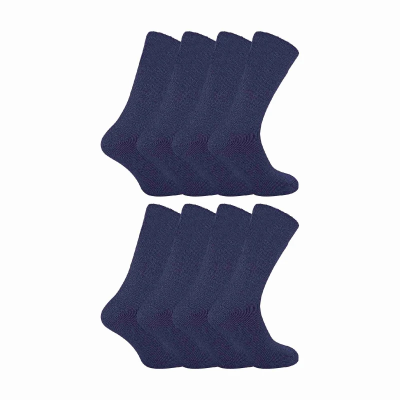 Image of Sock Snob Sock Snob Men 8 Pack Soft Thermal Sleep Bed Socks in Blue Size: 6-11 Blue 6-11 Male 5060910926949