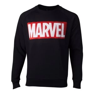 Image of Marvel Comics - Chenille Logo Mens Medium Sweater - Black
