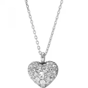 Image of Ladies Fossil Stainless Steel Vintage Motifs Heart Necklace