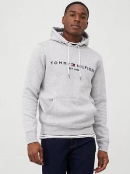 Image of Tommy Hilfiger Core Tommy Logo Hoodie - Grey