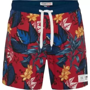 Image of Tommy Jeans Tjm Tropical Print Beach Short - Multi