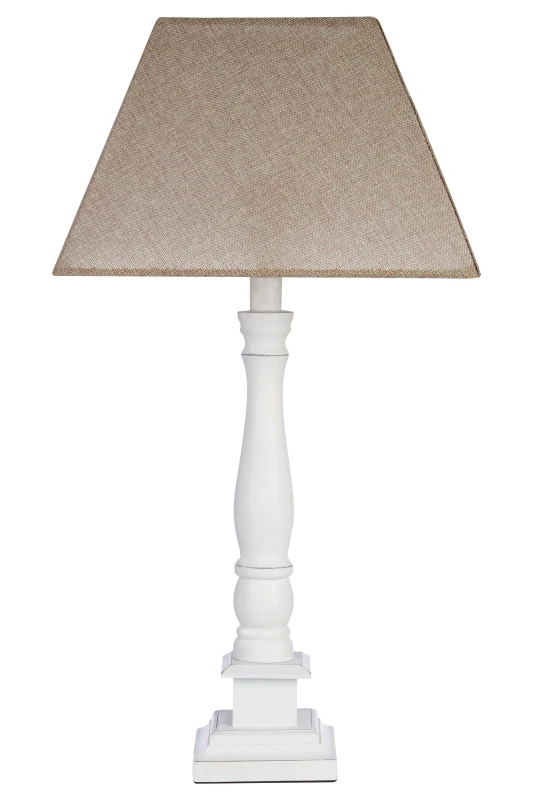 Image of Premier Housewares Interiors by Premier Maine Table Lamp with EU Plug Beige