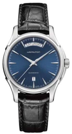 Image of Hamilton Mens Jazzmaster Day Date Automatic Leather Watch