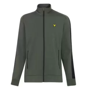 Image of Lyle and Scott Tape Full Zip Sweater - Green