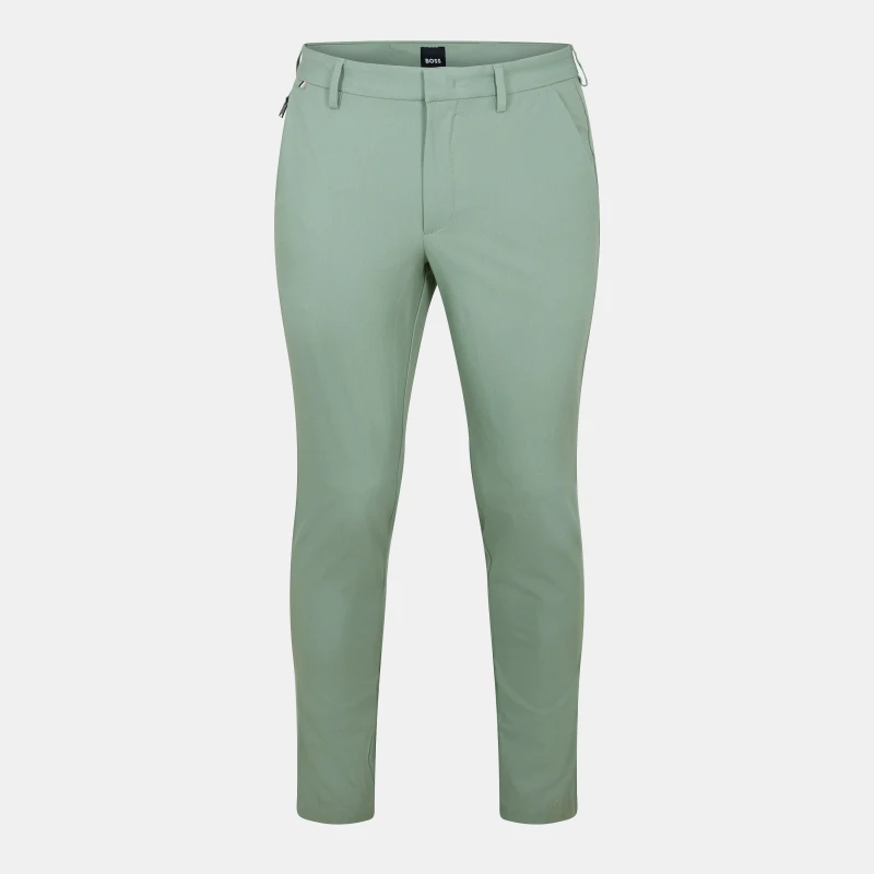 Image of Boss Mens HBB Kato Sustainable Organic Cotton Trousers Open Green male 30W R