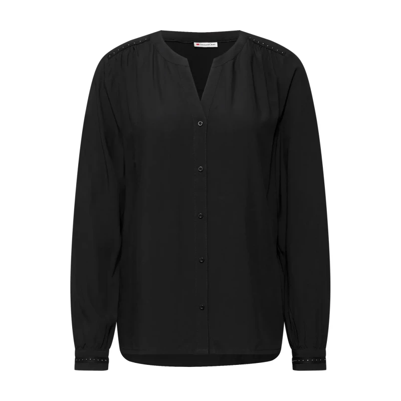 Image of cecil Womens button-up tunic blouse Cecil Uni Noir Female 34