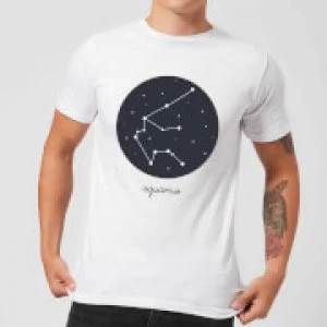 Image of Aquarius Mens T-Shirt - White - 5XL