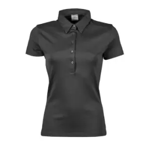 Image of Tee Jays Womens/Ladies Pima Short Sleeve Cotton Polo Shirt (M) (Dark Grey)
