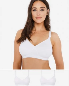 Image of Playtex 2Pack White Comfort Bras