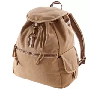 Image of Quadra Vintage Canvas Backpack - 18 Litres (One Size) (Sahara)