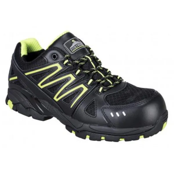 Image of Portwest Compositelite Vistula Safety Trainers FC67LGR47 Colour: Lime Green