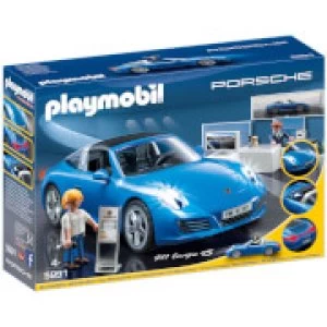 Image of Playmobil Porsche 911 Targa 4S with Lights and Showroom (5991)