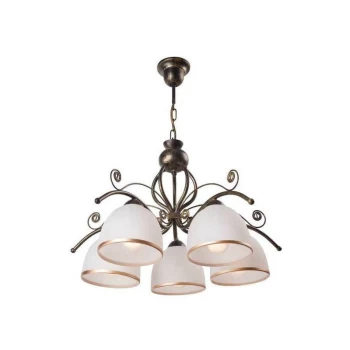 Image of Lamkur Lighting - Retro Multi Arm Pendant Ceiling Light Black, 5x E27