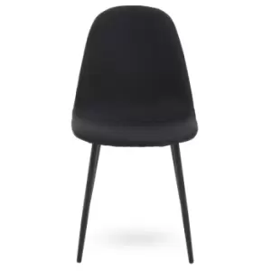 Image of Interiors By Ph Black Fabric Dining Chair