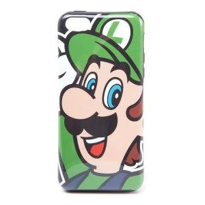 Image of Nintendo - Luigi Face Apple iPhone 5C Phone Cover