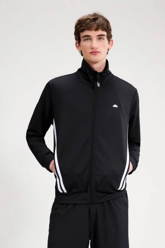 Image of Ellesse Mens Tosciana Track Top in Black Size: Medium Black Male M