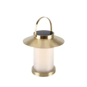 Image of Nordlux Temple To-Go 30 LED Outdoor Lantern Wall Light - Brass