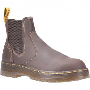 Image of Dr Martens Eaves Elasticated Safety Boot Brown Size 9