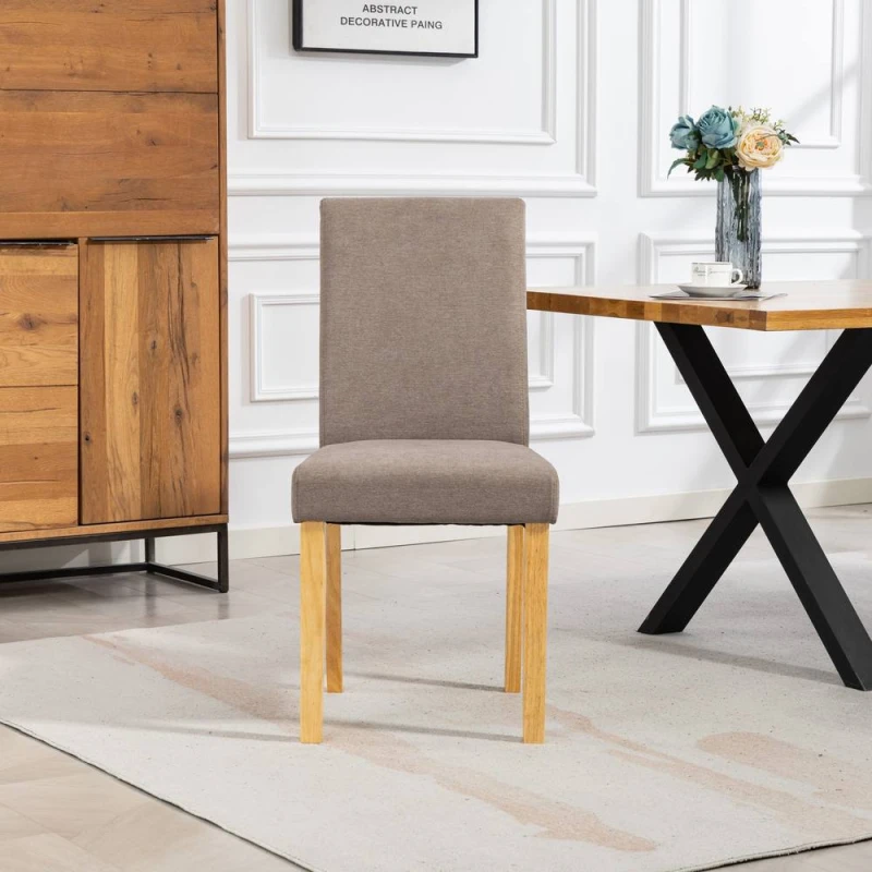 Image of Artemis Home Almont Fabric Dining Chairs - Set of 2 in Brown Size: 2 Pack Brown Unisex 2 Pack