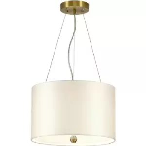 Image of Elstead - LightBox Pearce 14" Cylindrical Pendant with Aged Brass Ceiling Pan