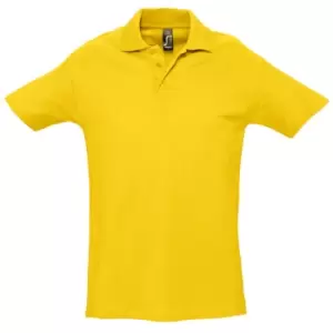 Image of SOLS Mens Spring II Short Sleeve Heavyweight Polo Shirt (S) (Gold)