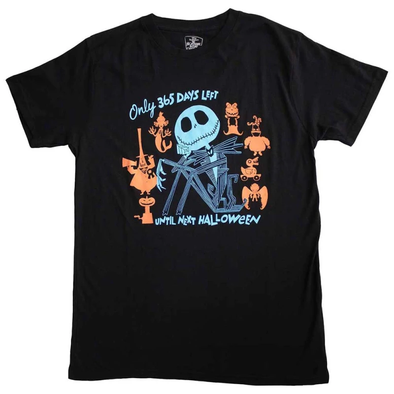 Image of Disney The Nightmare Before Christmas 365 Days T Shirt Black unisex