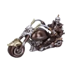 Image of Wheels of Steel 29cm Steampunk Motorcycle Skeleton Figurine