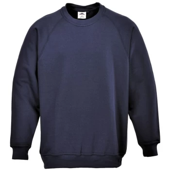 Image of B300DNRS - sz S Roma Sweatshirt - Dark Navy - Portwest