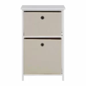 Image of Premier Housewares Lindo Cabinet with 2 Drawers, Cream