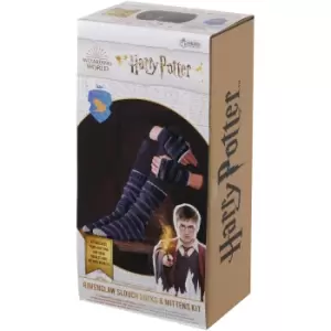Image of Eaglemoss Ravenclaw Mittens & Slouch Socks Knit Kit