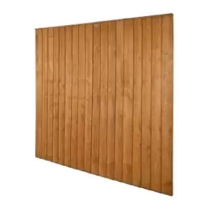 Image of Forest Garden - Forest 6' x 6' Vertical Closeboard Fence Panel (1.83m x 1.85m) - Golden Brown