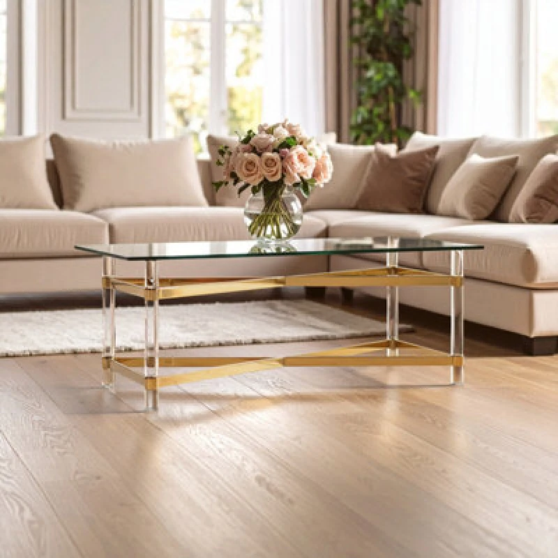 Image of Orsina Clarence Glass Coffee Table