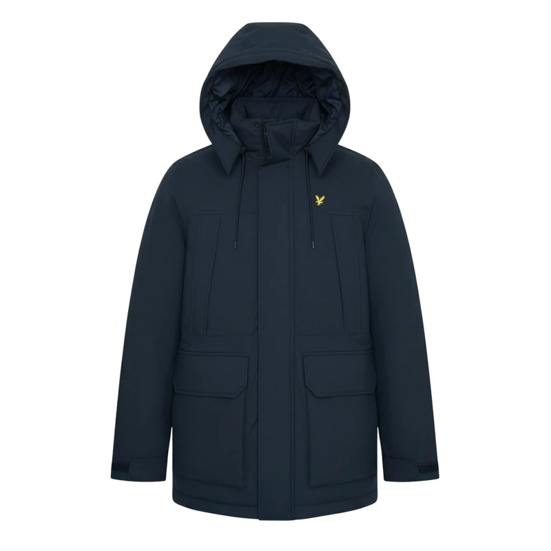 Image of Lyle and Scott Microfleece Parka 2.0 Jacket Blue male XS