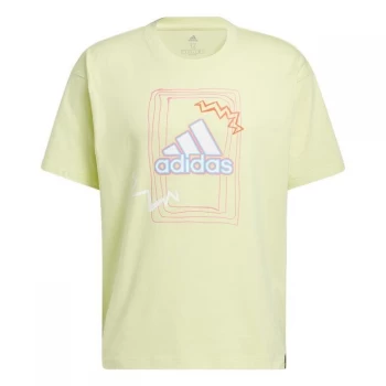 Image of adidas Love Unites Graphic T-Shirt (Gender Neutral) Unise - Yellow Tint